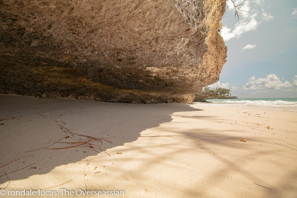 A hole under the cliffs at Enterprise Beach,barbados.