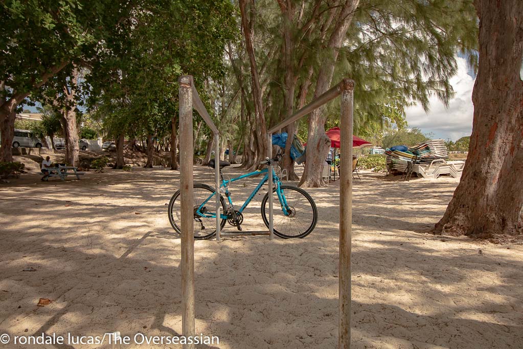 Parallel bars at Enterprise Beach, Barbados.