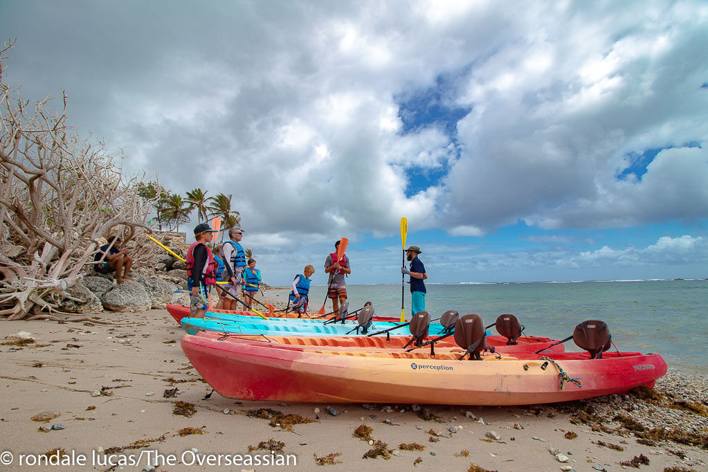 A short safety briefing before kayaking at The Bath Beach House Barbados.