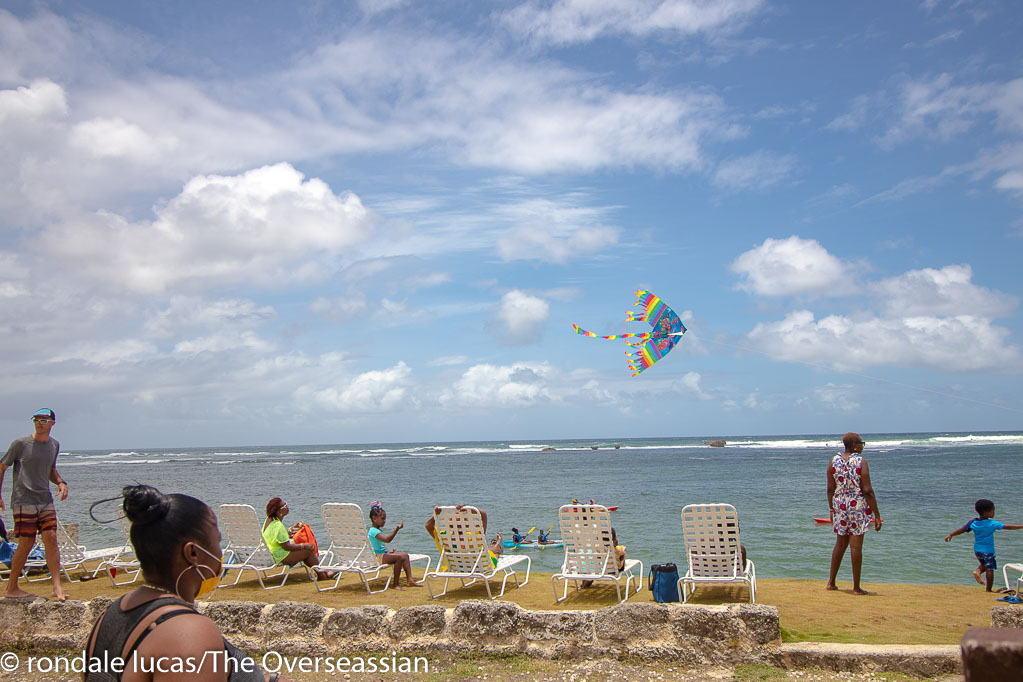 A kite flying over head at Bath Beach House Barbados.